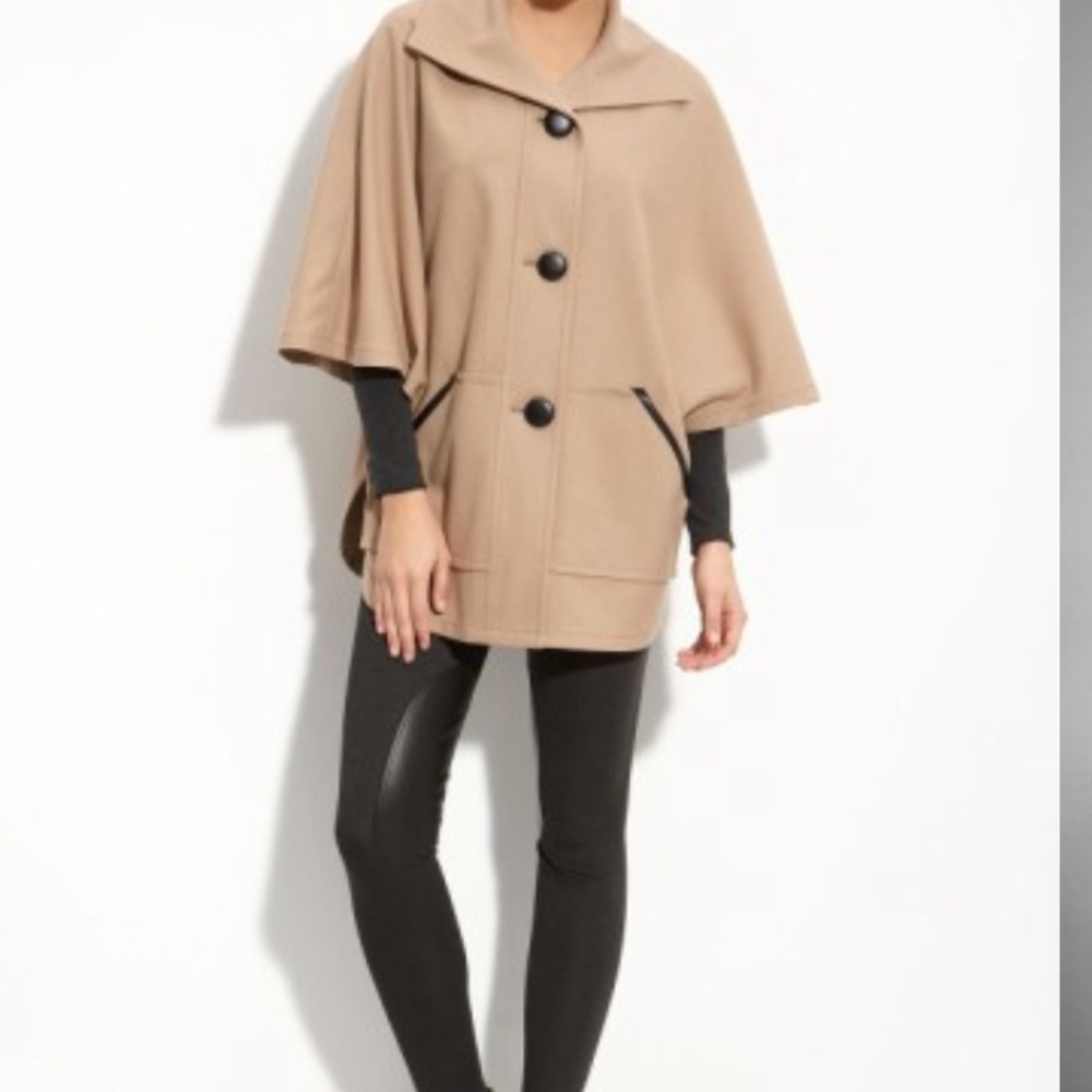 Halogen wool blend cape